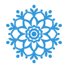 Sticker - Christmas Snowflake - Mandala Ornament - Circular Pattern