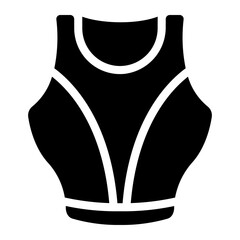 tank top glyph icon