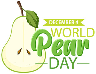 Sticker - World pear day postr template