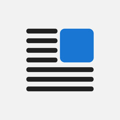 Layout icon in flat style, use for website mobile app presentation