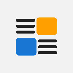 Wall Mural - Layout icon in flat style, use for website mobile app presentation