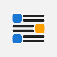 Layout icon in flat style, use for website mobile app presentation