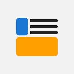 Layout icon in flat style, use for website mobile app presentation