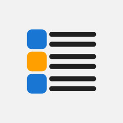 Wall Mural - Layout icon in flat style, use for website mobile app presentation