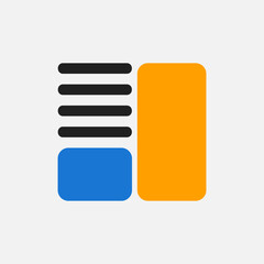 Wall Mural - Layout icon in flat style, use for website mobile app presentation