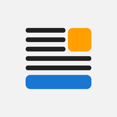 Layout icon in flat style, use for website mobile app presentation