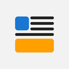 Layout icon in flat style, use for website mobile app presentation