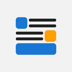 Layout icon in flat style, use for website mobile app presentation