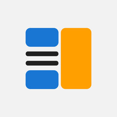 Wall Mural - Layout icon in flat style, use for website mobile app presentation