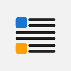 Layout icon in flat style, use for website mobile app presentation