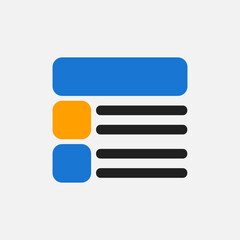 Layout icon in flat style, use for website mobile app presentation