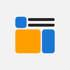 Wall Mural - Layout icon in flat style, use for website mobile app presentation