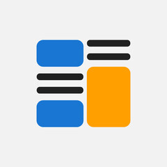 Wall Mural - Layout icon in flat style, use for website mobile app presentation