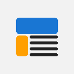 Layout icon in flat style, use for website mobile app presentation