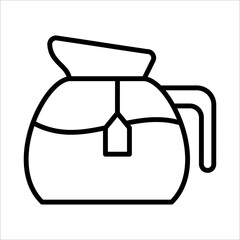 Sticker - Teapot Icon Logo Design Vector Template Illustration Sign And Symbol