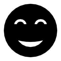 Poster - Smile Emoticon Flat Vector Icon