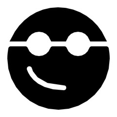 Poster - Winking Face Flat Vector Icon