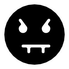 Sticker - Devil Smiley Flat Vector Icon