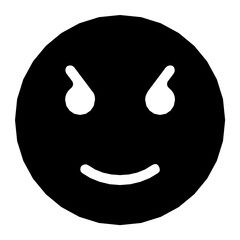 Sticker - Smiley Flat Vector Icon