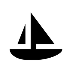 Sticker - Yacht  Flat Vector Icon