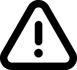 Warning, caution triangle icon. Danger