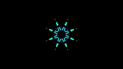Wall Mural - geometric loading icon, loopable animation with alpha channel