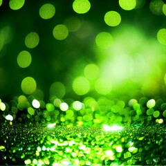 Poster - green bokeh abstract background