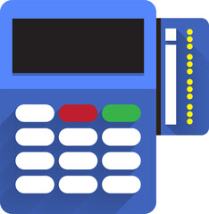 Sticker - Icon card swipe machine. Business concept and digital marketing. PNG