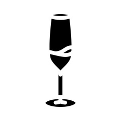 party wine glass glyph icon vector. party wine glass sign. isolated symbol illustration