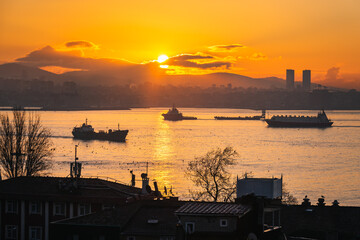 Wall Mural - Winter season in popular city of Istanbul