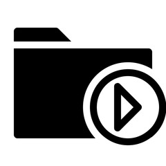 Canvas Print - play folder icon