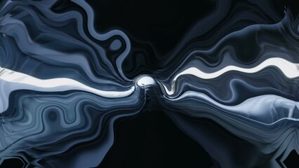 Wall Mural - abstract moving metal wave, marble texture in grey color. modern background animation