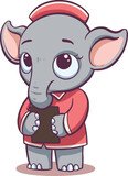 Fototapeta Pokój dzieciecy - cute elephant cartoon illustration design as nurse