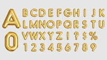 Golden Balloon Letters And Numbers
