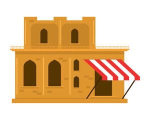 Wall Mural - arabic store facade icon