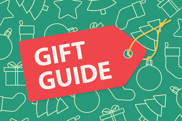 Wall Mural - christmas gift guide concept- vector illustration