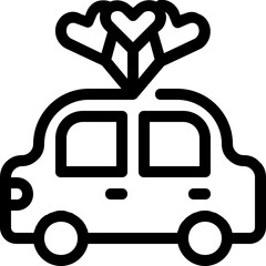 Poster - car valentine icon