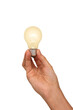 © Composer - Gesture series: hand holding burning light bulb.