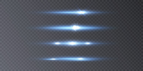 Shimmering horizontal highlights. laser beams. Beautiful light flashes. Glowing stripes on a dark background.