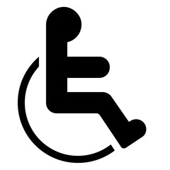 Poster - disabled wheelchair icon