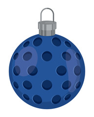 Sticker - dotted ball blue christmas