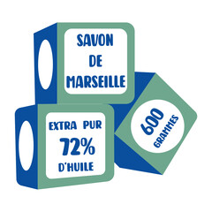 illustration savon de Marseille PNG transparent background