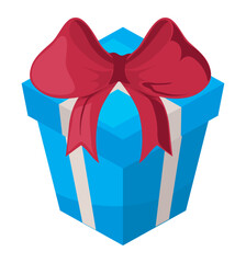 Sticker - gift with bow, boxing day