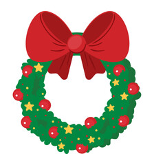 Sticker - christmas wreath decoration