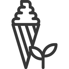 Sticker - cone ice cream icon