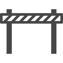 Poster - construction barrier icon