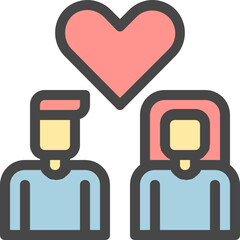 Poster - couple love icon