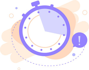 Wall Mural - Stopwatch flat icon. Timer, clock. Time control concept. Illustration