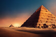pyramids in Egypt 3d illustrtion