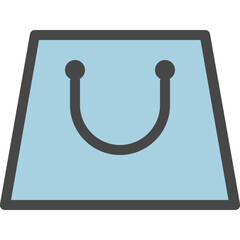 Poster - shopping bag line icon